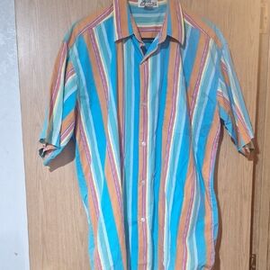 Impact Vintage Multicolor Striped Button Down Shirt
